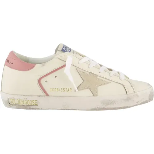 Super-Star Sneaker White/Pink , female, Sizes: 8 UK, 6 UK, 4 UK, 5 UK - Golden Goose - Modalova