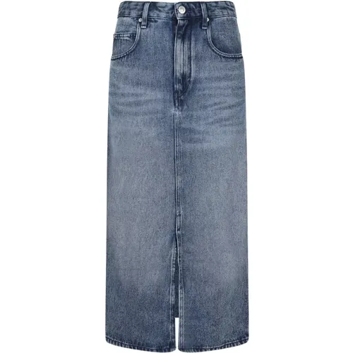 Hellblaue Denim Midi-Rock - Isabel marant - Modalova