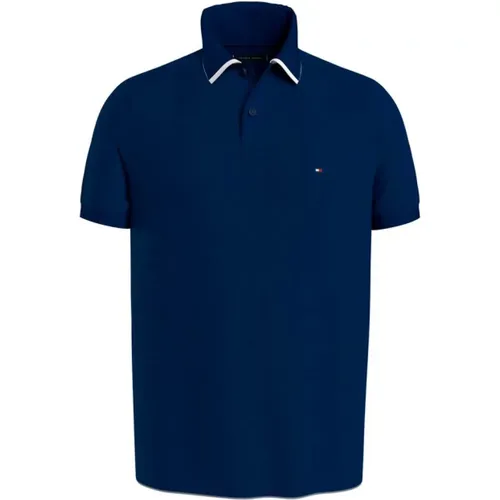 Bio-Baumwoll T-Shirts und Polos in Blau , Herren, Größe: L - Tommy Hilfiger - Modalova