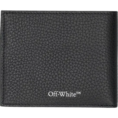 Bifold Wallet with 3D Diag Design , male, Sizes: ONE SIZE - Off White - Modalova