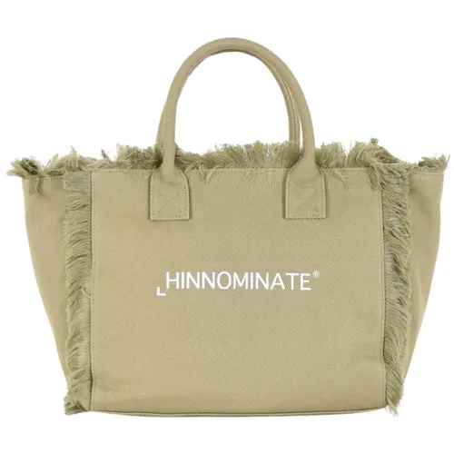 Canvas Shopper Bag with Zip Closure , female, Sizes: ONE SIZE - Hinnominate - Modalova
