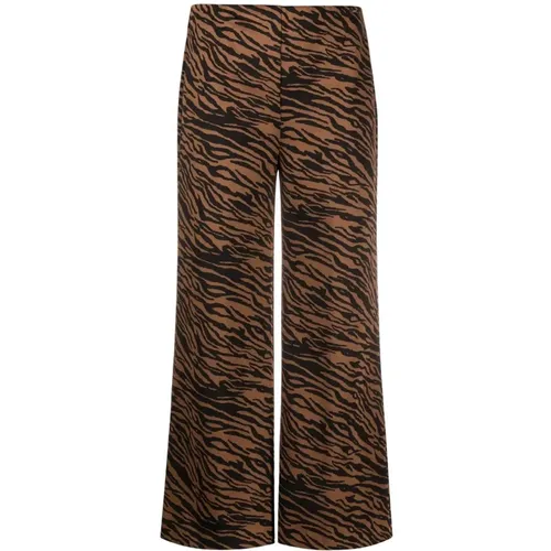 Zebra Print Shorts with Wide Leg , female, Sizes: S, XS - Liu Jo - Modalova