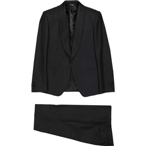 Suit with Wool-Silk Blend , male, Sizes: L - Dolce & Gabbana - Modalova