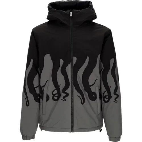Schwarze Layer Jacke Streetwear Stil , Herren, Größe: S - Octopus - Modalova