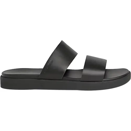 Schwarze Sandalen Elegantes Design Hochwertig , Herren, Größe: 40 EU - Calvin Klein - Modalova