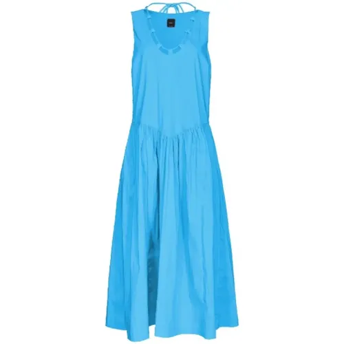 Blaues Sommerkleid , Damen, Größe: XS - pinko - Modalova