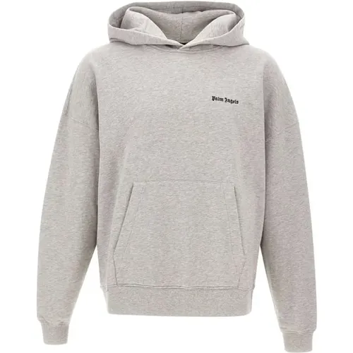 Stylish Grey Sweaters for Men , male, Sizes: L - Palm Angels - Modalova