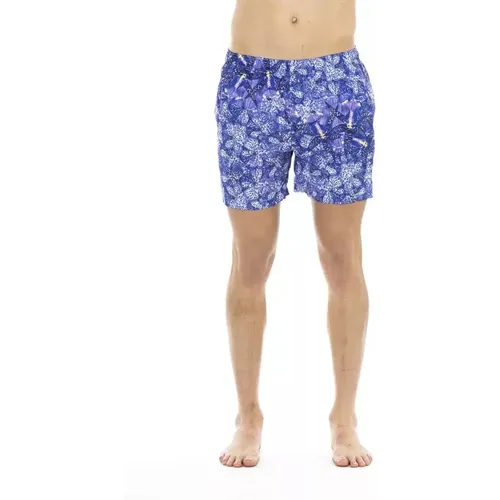 Printed Beach Shorts in Light Polyester , male, Sizes: M, 2XL, XL, L - Just Cavalli - Modalova