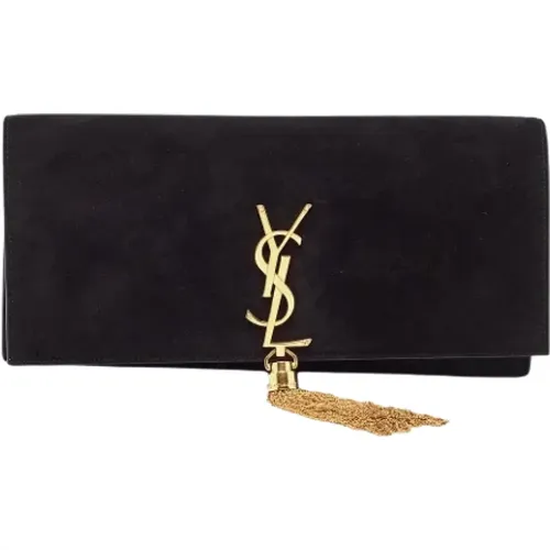 Pre-owned Suede clutches , female, Sizes: ONE SIZE - Yves Saint Laurent Vintage - Modalova