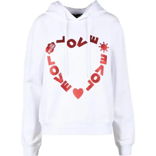 Baumwoll-Spandex-Pullover , Damen, Größe: XS - Love Moschino - Modalova