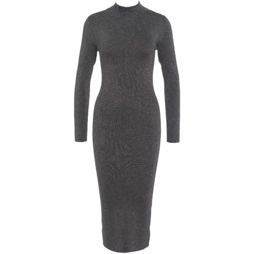 Glitzer Strickkleid mit Stehkragen , Damen, Größe: S - Michael Kors - Modalova