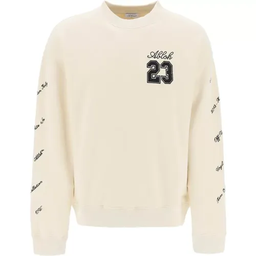 Skate Sweatshirt mit 23 Logo , Herren, Größe: XS - Off White - Modalova