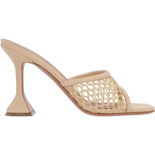 Mesh Heeled Mules Sandalen , Damen, Größe: 37 EU - Amina Muaddi - Modalova