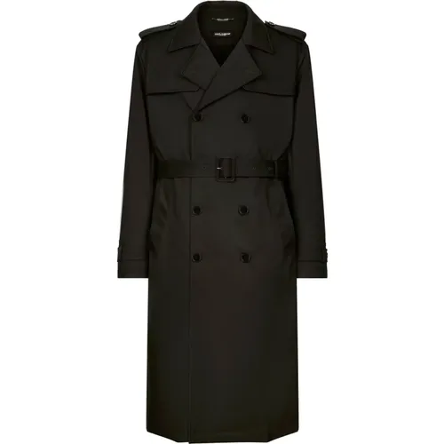 Double-Breasted Trench Coat , male, Sizes: 2XL, XL - Dolce & Gabbana - Modalova