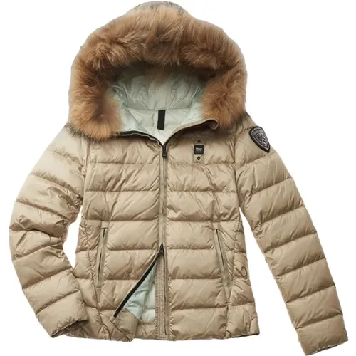 Beige Horizontale Gestreifte Arcadia Jacke , Damen, Größe: S - Blauer - Modalova