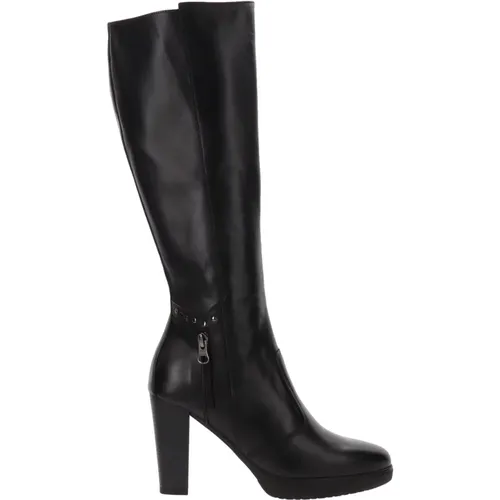 Leather Womens Boots Elegant Style , female, Sizes: 4 UK, 5 UK, 2 UK, 3 UK, 7 UK - Nerogiardini - Modalova