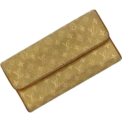 Pre-owned Cotton wallets , female, Sizes: ONE SIZE - Louis Vuitton Vintage - Modalova