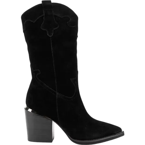 Plain cowboy boots with heel , female, Sizes: 8 UK, 5 UK, 4 UK - Alma en Pena - Modalova