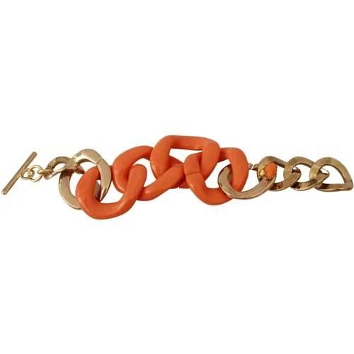 Gold Chain Wide Br Plastic Bracelet , female, Sizes: ONE SIZE - Ermanno Scervino - Modalova
