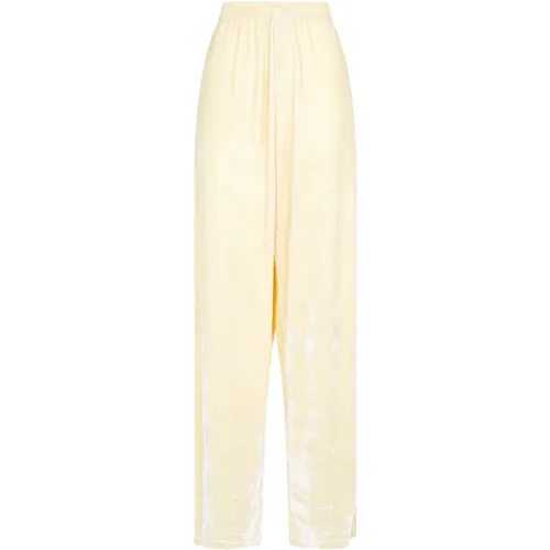 Chenille Harem Trousers Yellow & Orange , female, Sizes: M, S - Balenciaga - Modalova