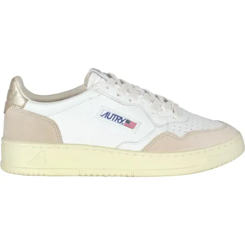 Leather Sneakers with Embroidered Logo , female, Sizes: 7 UK, 6 UK, 3 UK - Autry - Modalova