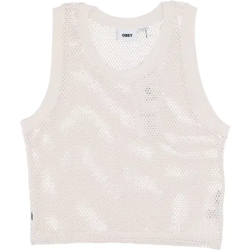 Mesh Tank Top Unbleached , female, Sizes: XS - Obey - Modalova