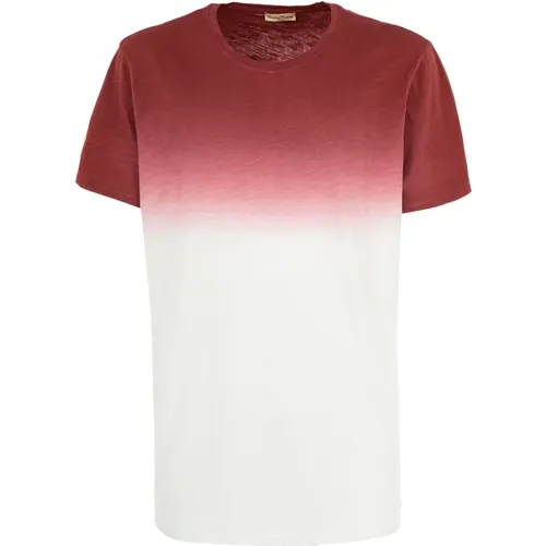 Herren Rotes T-Shirt Outlet Preis - CASHMERE COMPANY - Modalova