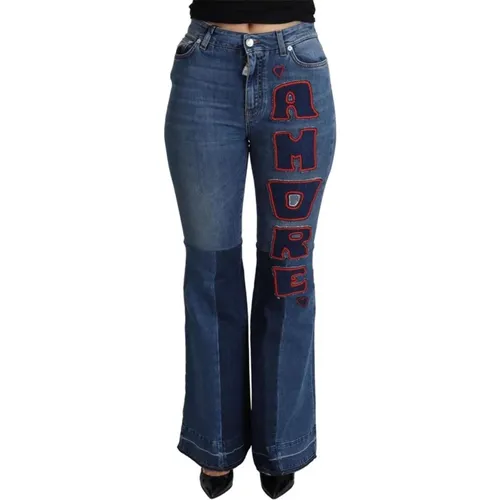 Amore Flare Jeans Damen Blau - Dolce & Gabbana - Modalova