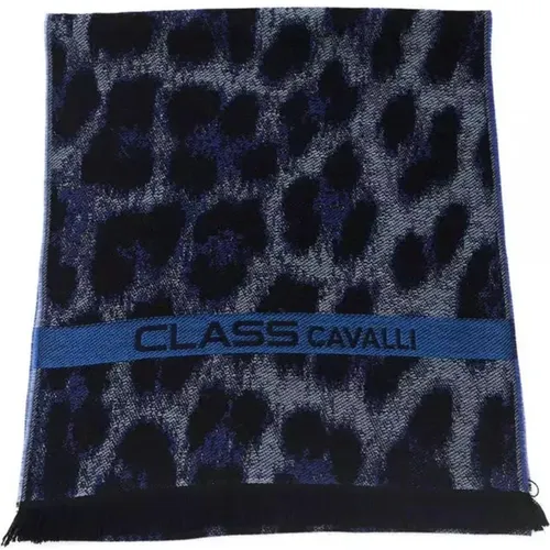 Luxuriöser Tierdruck Wollschal , Herren, Größe: ONE Size - Cavalli Class - Modalova