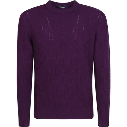 Lambswool Braided Spike Sweater , male, Sizes: L, XL - Drumohr - Modalova