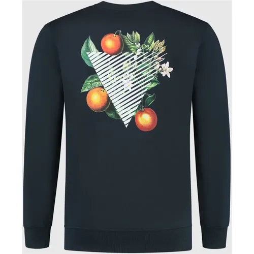 Orange Branch Sweater , male, Sizes: L, M, S - Pure Path - Modalova