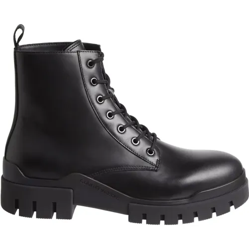 Combat Laceup Ankle Boots , male, Sizes: 11 UK, 9 UK, 12 UK, 7 UK, 10 UK - Calvin Klein Jeans - Modalova