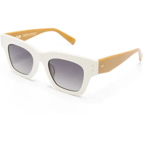 White Sunglasses for Everyday Use , female, Sizes: 50 MM - Kaleos - Modalova