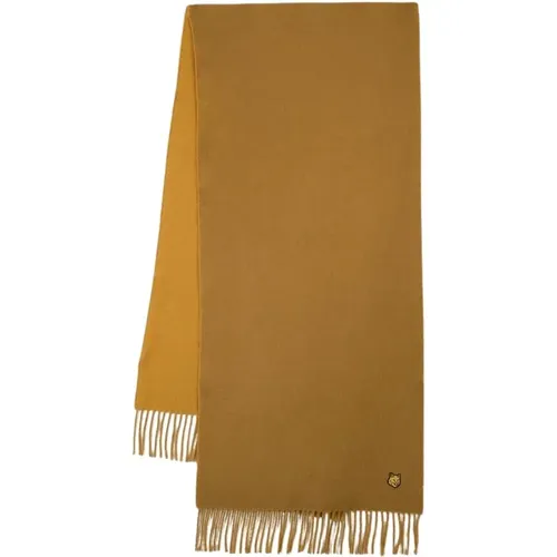 Wool Fox Head Scarf - /Caramel , unisex, Sizes: ONE SIZE - Maison Kitsuné - Modalova