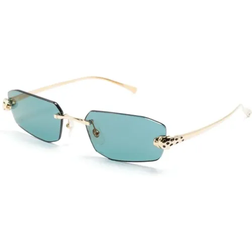Gold Sunglasses with Original Accessories , unisex, Sizes: 56 MM - Cartier - Modalova