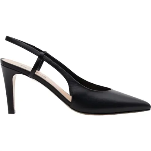 Schwarze Leder Slingback Heels Vicente , Damen, Größe: 39 EU - PARALLELE - Modalova