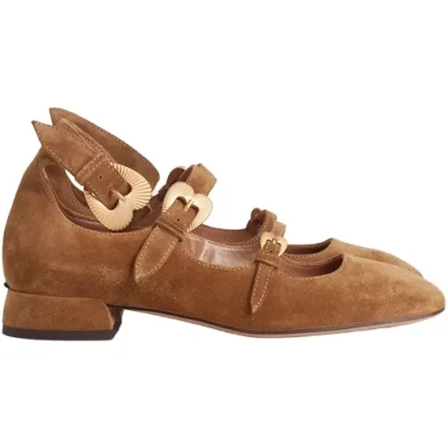 Triple Strap Suede Ballerina , female, Sizes: 7 UK - A. Bocca - Modalova