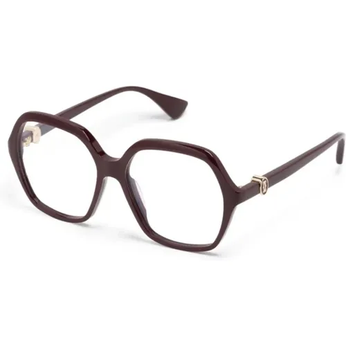 Rote Optische Brille für den täglichen Gebrauch,Schwarze Optische Brille für den Alltag,Braun/Havanna Optische Brille - Cartier - Modalova