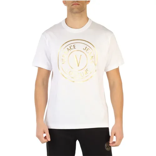 Baumwoll-Logo-Print T-Shirt , Herren, Größe: S - Versace Jeans Couture - Modalova
