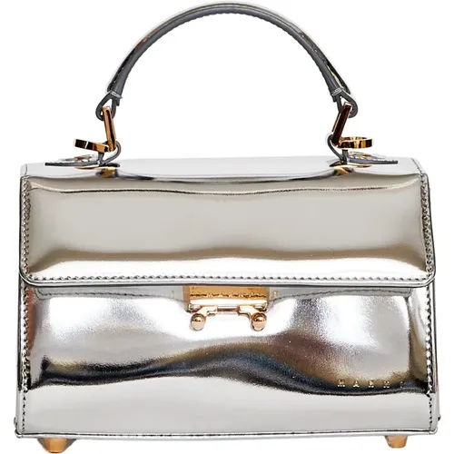 Women Bags Shoulder Bag Silver Mirror Ss23 , female, Sizes: ONE SIZE - Marni - Modalova