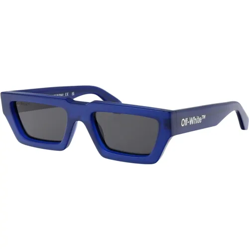Manchester Sunglasses for Stylish Sun Protection , unisex, Sizes: 54 MM - Off White - Modalova