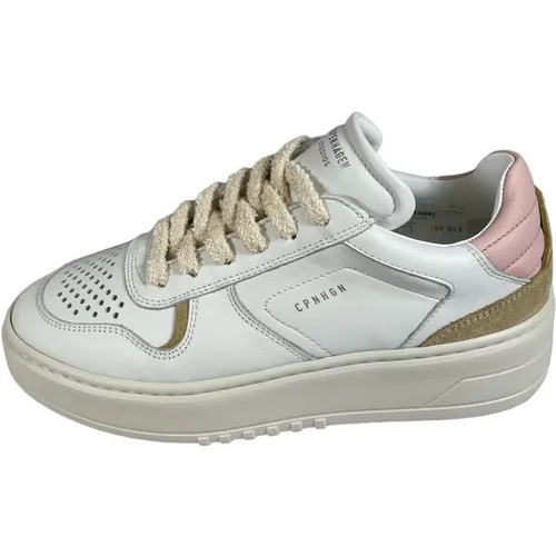 Leder Mix Damen Sneaker Weiß/Rosa , Damen, Größe: 37 EU - Copenhagen Shoes - Modalova