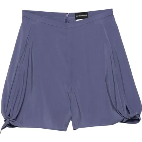 Lavender Shorts with Side Pockets , female, Sizes: L, 2XS, XS, M, S - Emporio Armani - Modalova