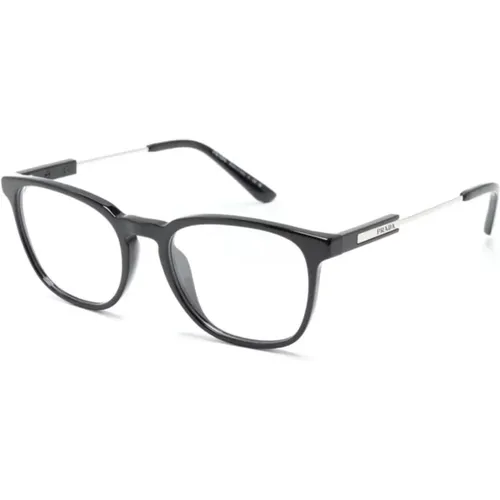 Klassische Schwarze Optische Brille , Herren, Größe: 53 MM - Prada - Modalova