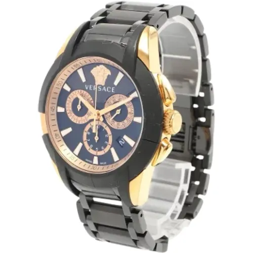 Pre-owned Metal watches , male, Sizes: ONE SIZE - Versace Pre-owned - Modalova