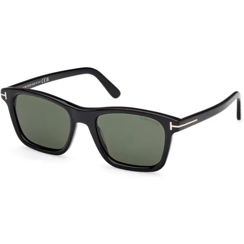 Herren-Sonnenbrille Grüne Gläser Schwarzes Gestell - Tom Ford - Modalova