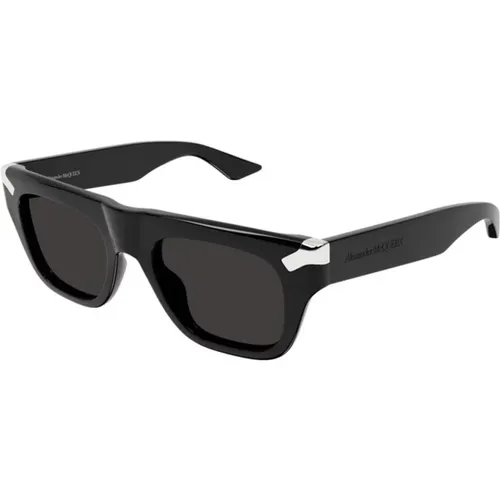 Schwarz Graue Sonnenbrille Am0441S 001 - alexander mcqueen - Modalova