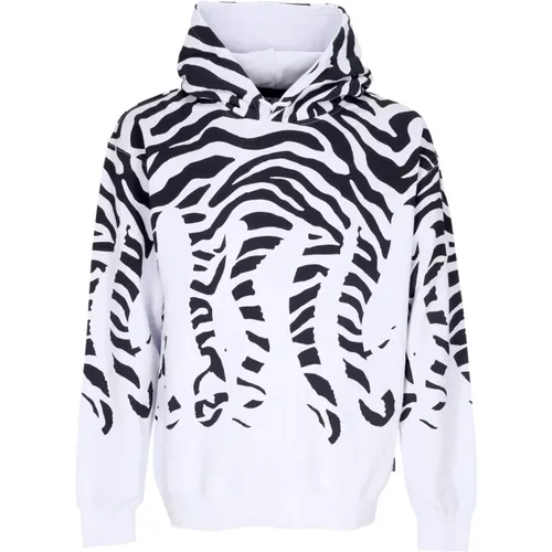 Zebra Hoodie Weiß Streetwear , Herren, Größe: XS - Octopus - Modalova