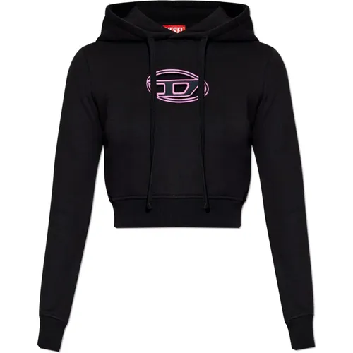 Hoodie with `F-Slimmy-Hood-Od` logo , female, Sizes: S, M, XS - Diesel - Modalova