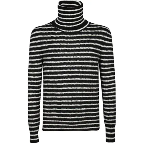 Striped Wool Sweater , male, Sizes: M - Saint Laurent - Modalova